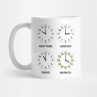 New York – London – Tokyo – Munich (Beer Time) Mug